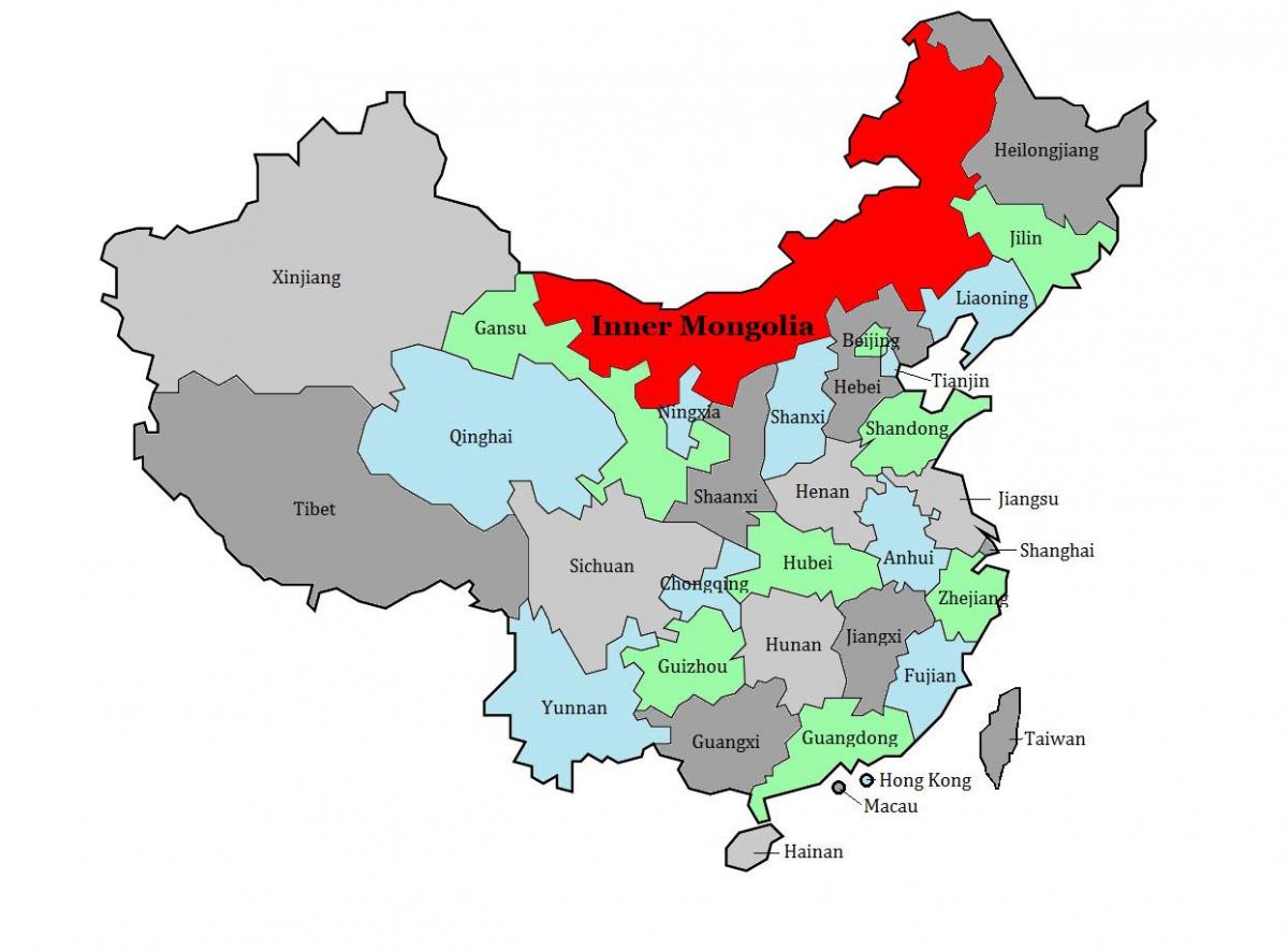 карта Монголии области