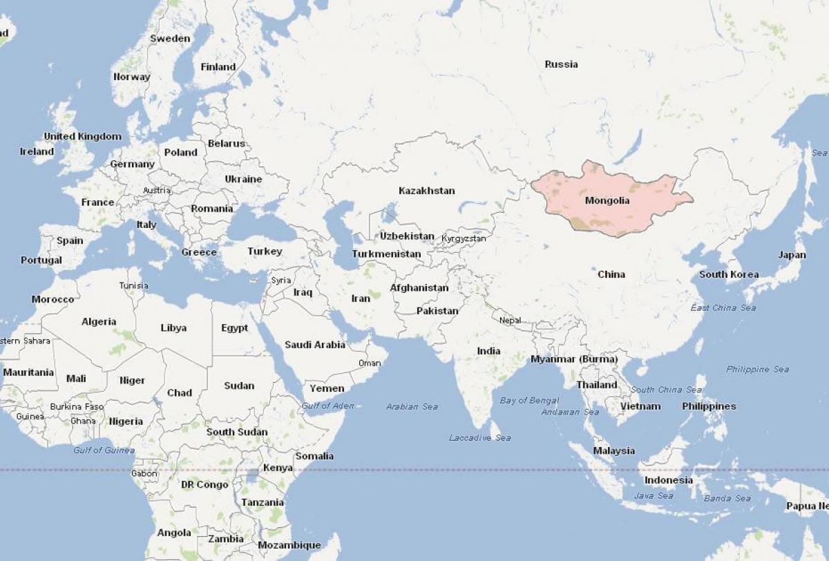 карта Монголии карте Азии