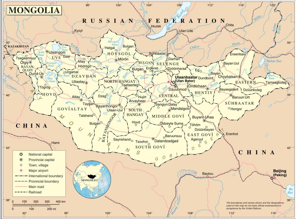 В Монголии карте