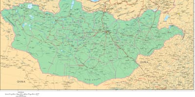 Карта Монголии дороге