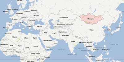 Карта Монголии карте Азии