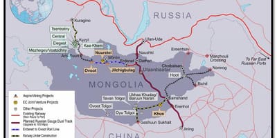 Монгольская железная дорога карта