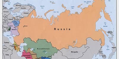 Карта России Монголии